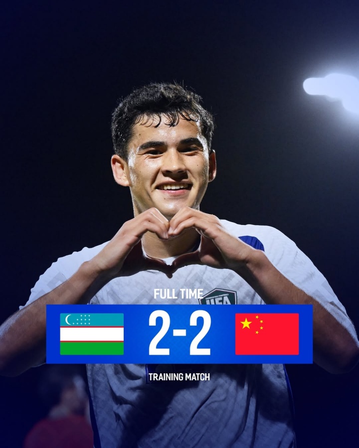 直播吧：国足2-2乌兹别克斯坦，1胜2平结束迪拜拉练，将连夜回国